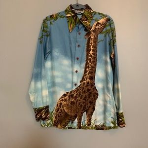 Vintage  unique 1970’s giraffe shirt